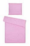 Poszewki na kołdrę i poduszkę 180x120 60x50 - Gwiazdki różowe