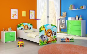 Łóżko dziecięce 160x80, ACMA I - Zwierzątka