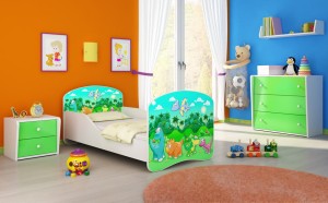 Łóżko dziecięce 160x80, ACMA I - Dinozaury