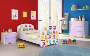 Łóżko dziecięce 160x80, ACMA I - Sowy