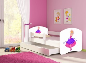 Łóżko dziecięce z barierką 180x80, ACMA II - Baletnica