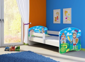 Łóżko dziecięce z barierką 180x80, ACMA II - Rycerz