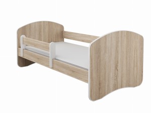 Łóżko dziecięce z barierką 160x80, ACMA II - Sonoma + Sonoma