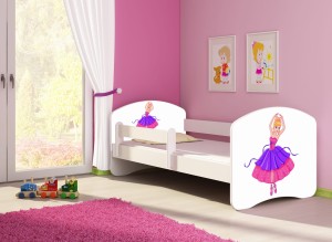 Łóżko dziecięce z barierką 160x80, ACMA II - Baletnica