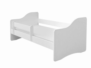 Łóżko dziecięce z barierką HAPPY 160x80, ACMA III - Biały + Biały