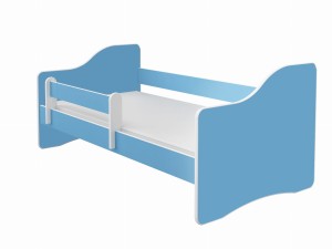 Łóżko dziecięce z barierką HAPPY 180x80, ACMA III - Niebieski + Niebieski