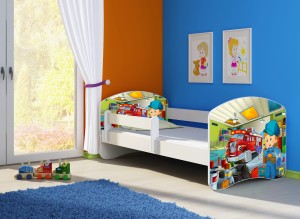 Łóżko dziecięce z barierką 140x70, ACMA II - Mechanik