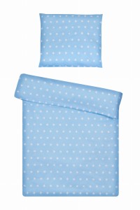 Zestaw pościeli do łóżka 180x80 - 4 el. - Gwiazdki niebieskie